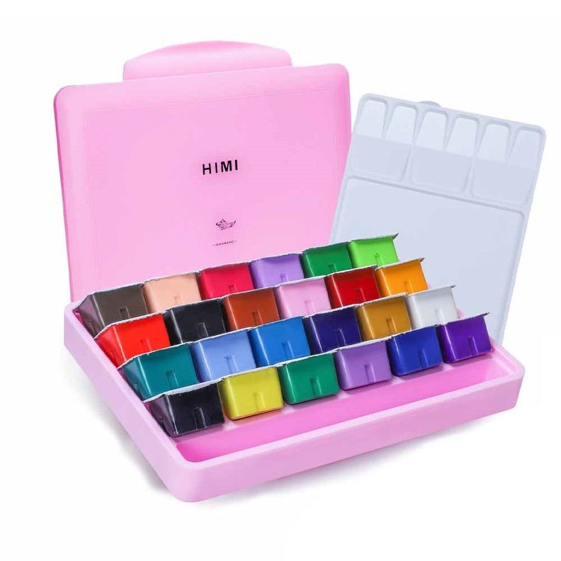 Set Miya gouache 24 colores / 30gr sin pinceles rosado