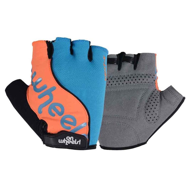 Guante Corto Onwheels Celeste/naranjo-0