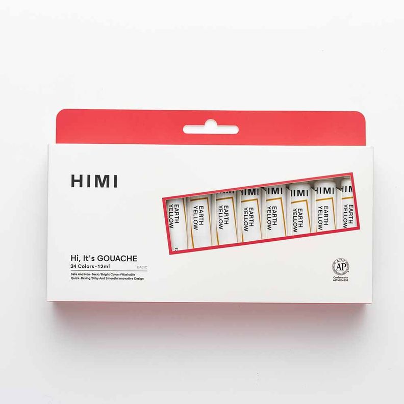 SET HIMI DE TUBO DE 24 PINTURA GOUACHE, 12ML-0