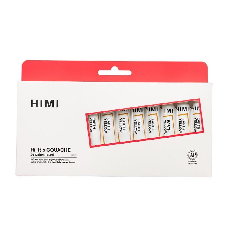 SET HIMI DE TUBO DE 24 PINTURA GOUACHE, 12ML Surtido
