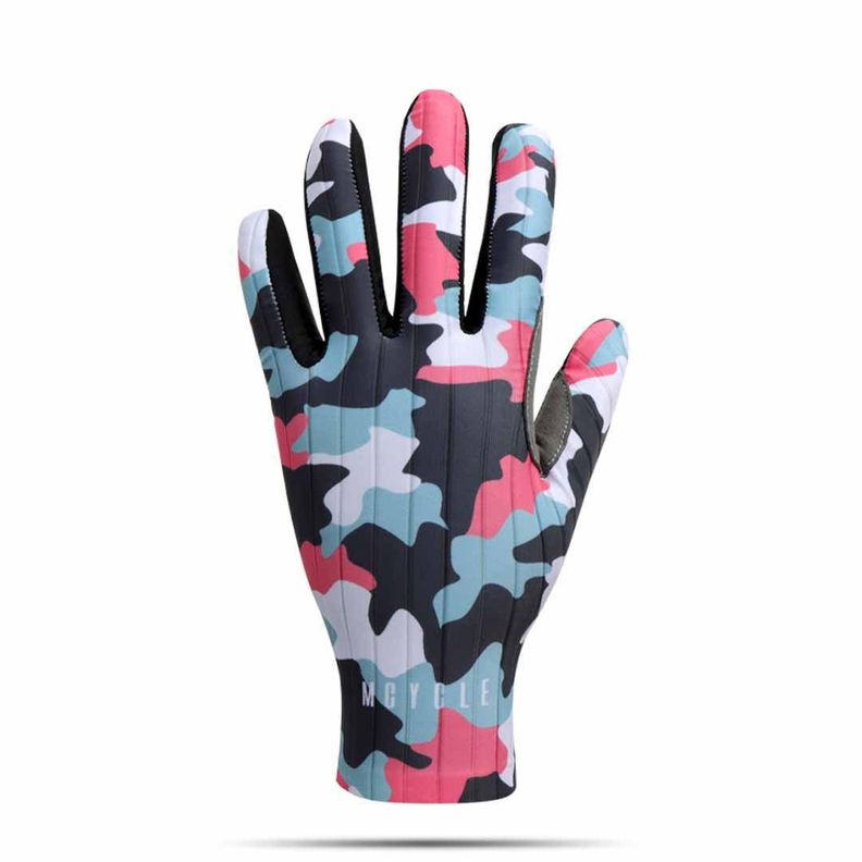 Guante Largo Para Ciclismo Ms003 Rosado Militar talla L-1