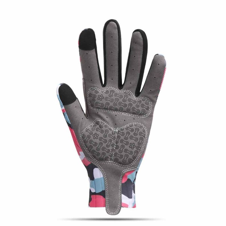 Guante Largo Para Ciclismo Ms003 Rosado Militar talla L-2