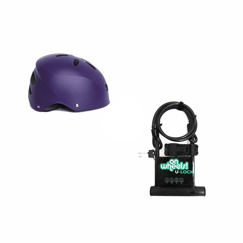 Casco Morado + Candado-0