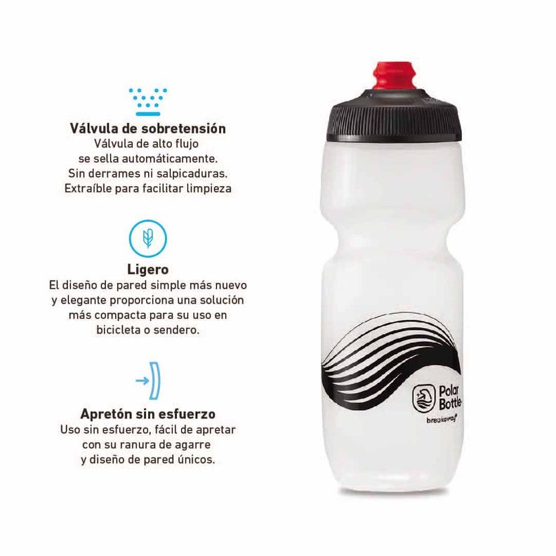 Botella De Agua Para Ciclismo 20oz/600ml Wave Polar Bottle-1