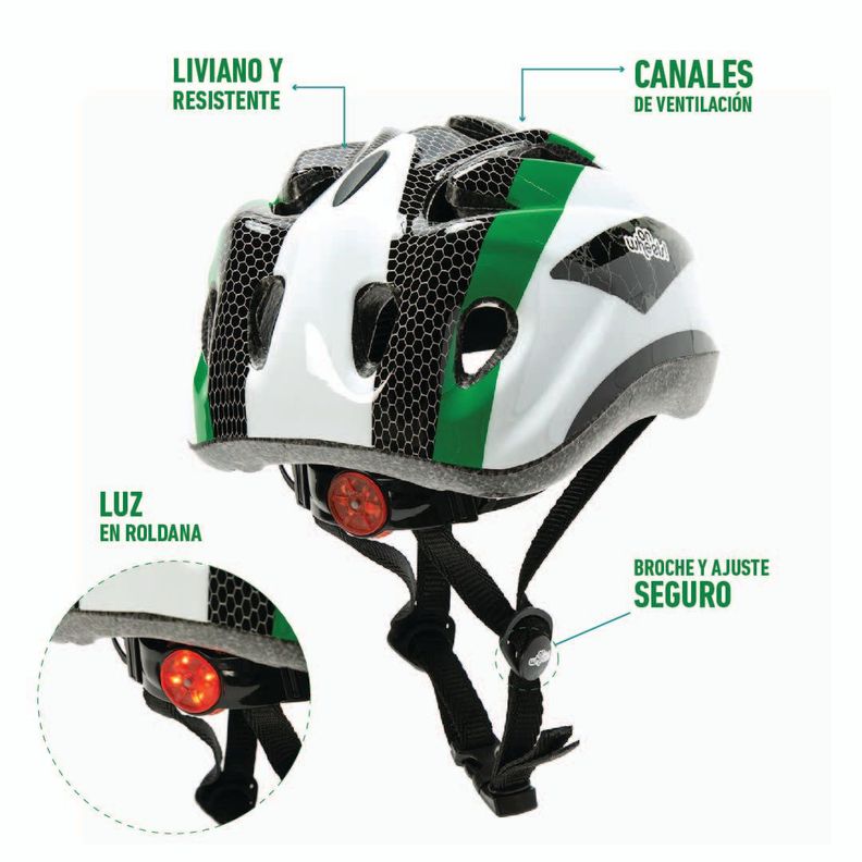 Casco Niño Deportivo Onhweels 912 Green-6