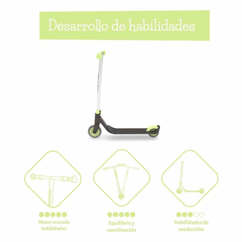 Scooter Acrobático Clásico Stunti Chillafish Verde Limon-2