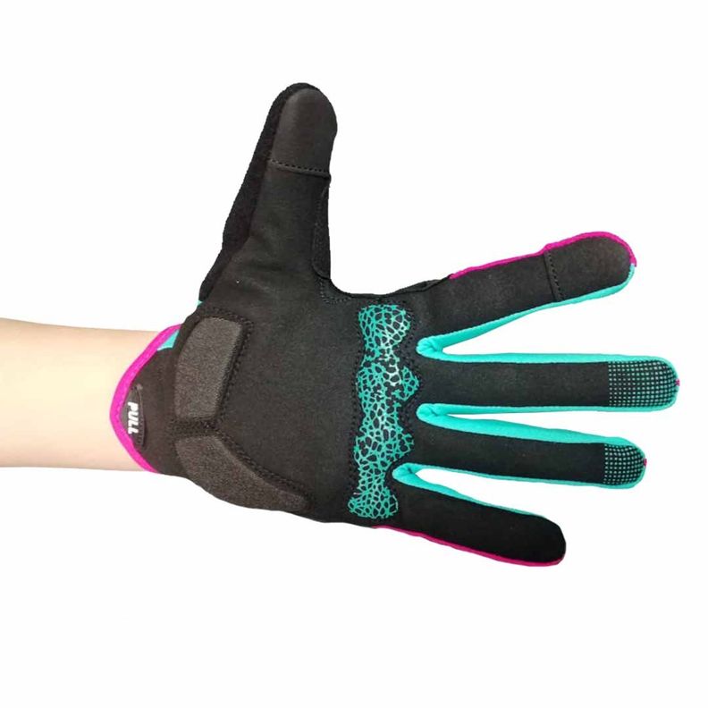 Guante Largo Touch Para Ciclismo Onwheels Morado/verde-1