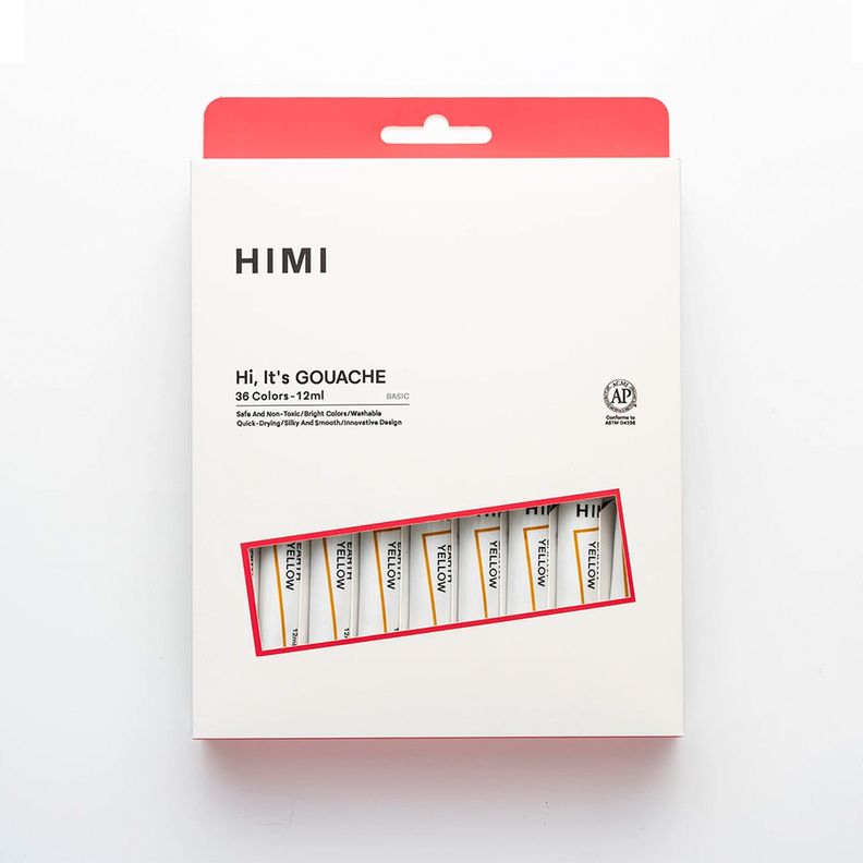HIMI Set de 36 Tubos de Pintura Gouache 12ml Surtido