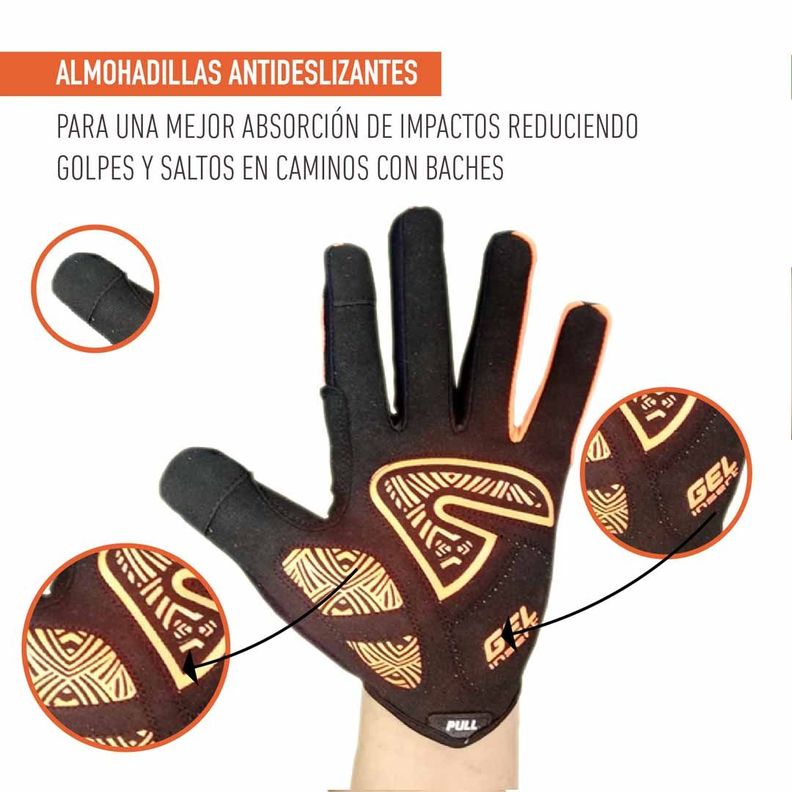 Guante Largo Touch Onweels Naranjo/negro-5