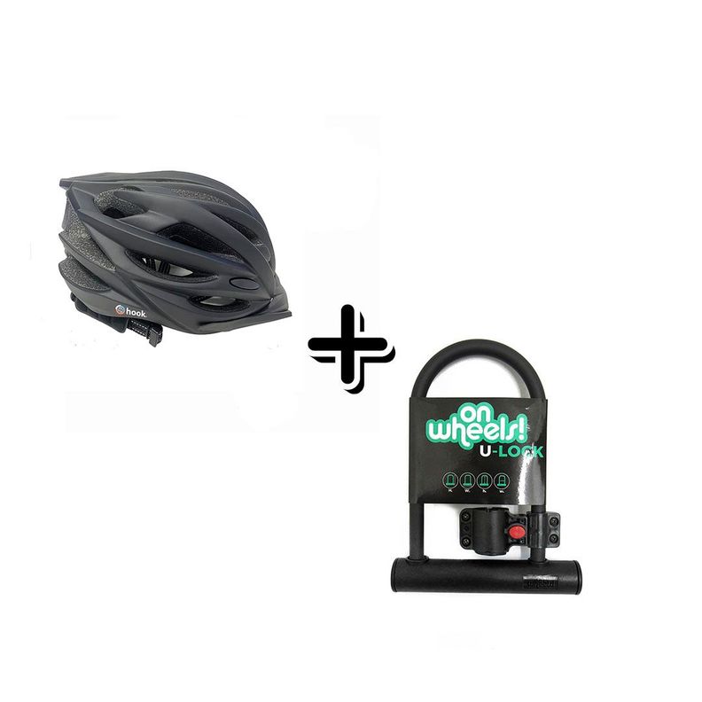 Casco De Bicicleta Sport Con Candado U-lock-0