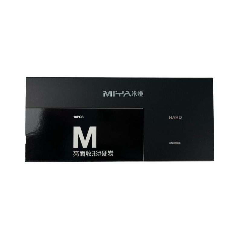 LÁPIZ DE CARBÓN MIYA M SERIES 10UNDS, DURO-0
