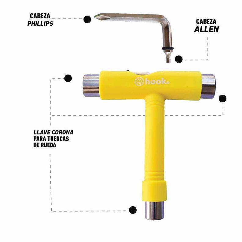 Herramienta Para Patines Hook /penny Yellow-2