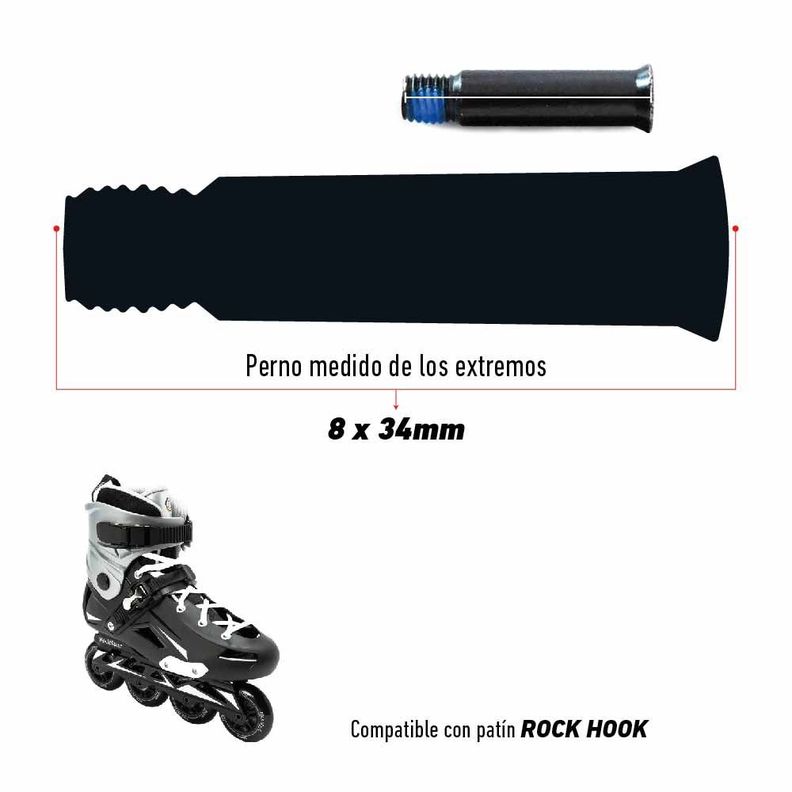 Set De 8 Pernos Para Patines Rock-3