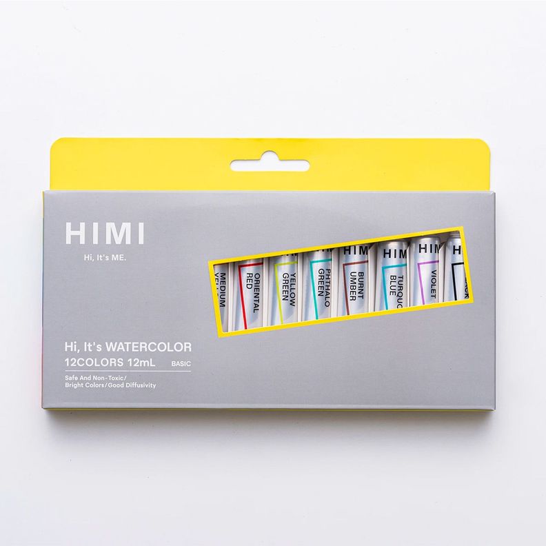 HIMI Set Tubos de Acuarela 12 ml 12 Colores Surtido