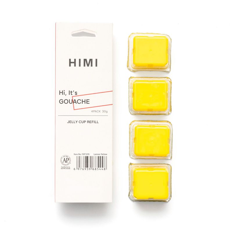 HIMI Recarga Gouache 4 unidades 30g Lemon Yellow Amarillo