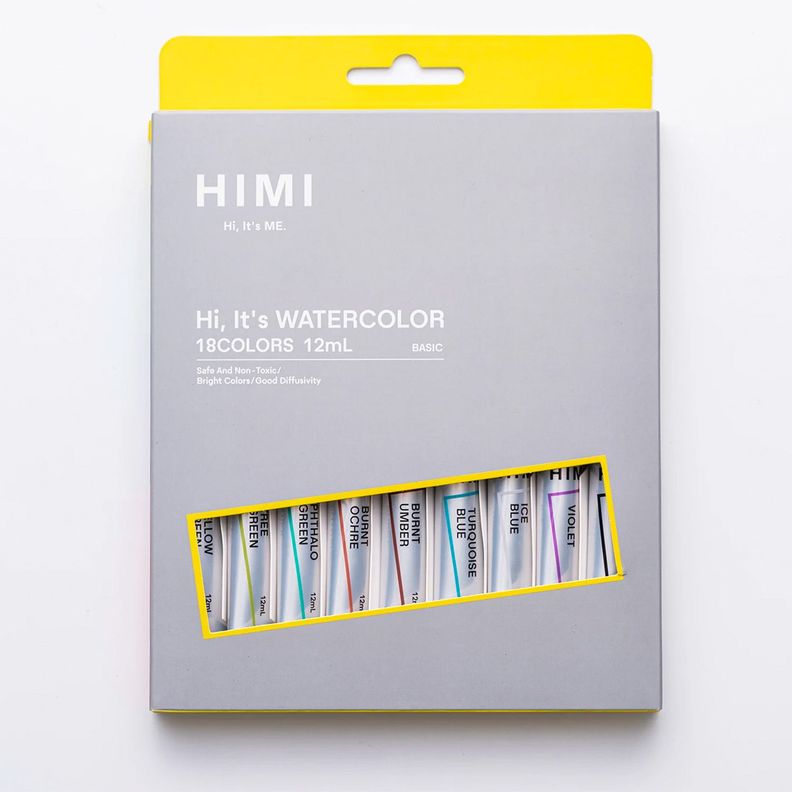 HIMI Set Tubos de Acuarela 12 ml 18 Colores Surtido