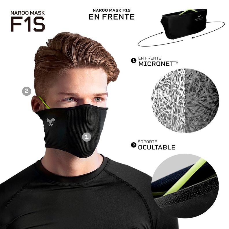 Mascara Filtrante Efecto Refrescante Lavable F1s Black L-5
