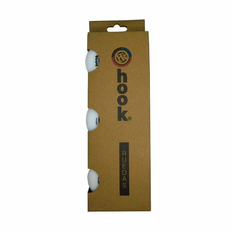 Ruedas Hook En Línea 110mm Blancas Con Luz-3