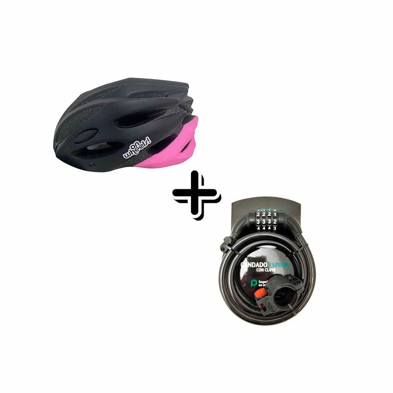 Casco Bicicleta + Candado Espiral-0