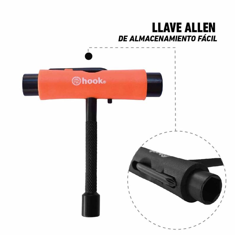 Herramienta Para Patines Pro Hook /penny Orange-4