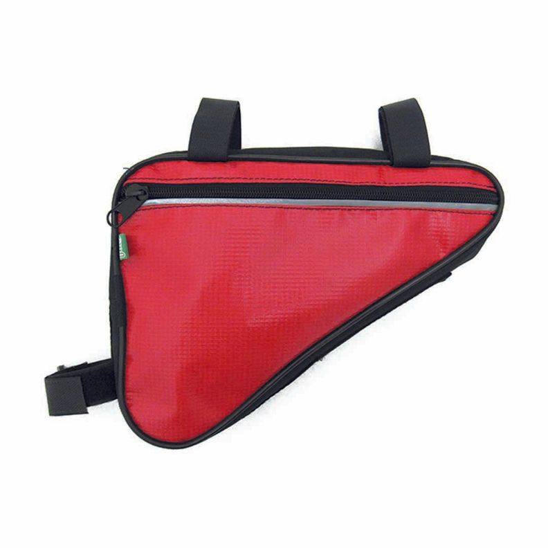 BOLSO TRIANGULO IMPERMEABLE DOS POSICIONES ROJO