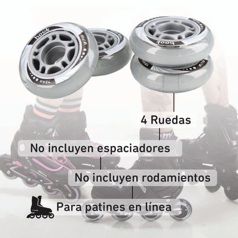Ruedas Hook Inline Hook 72mm-7
