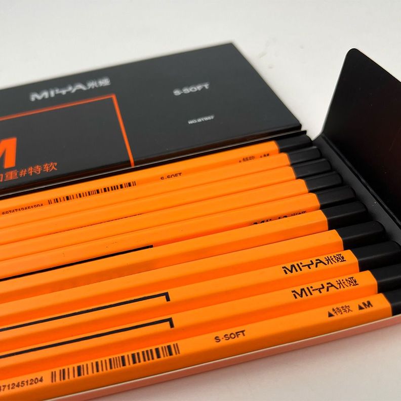 LÁPIZ DE CARBÓN MIYA M SERIES 10 UNDS, S-SOFT-3