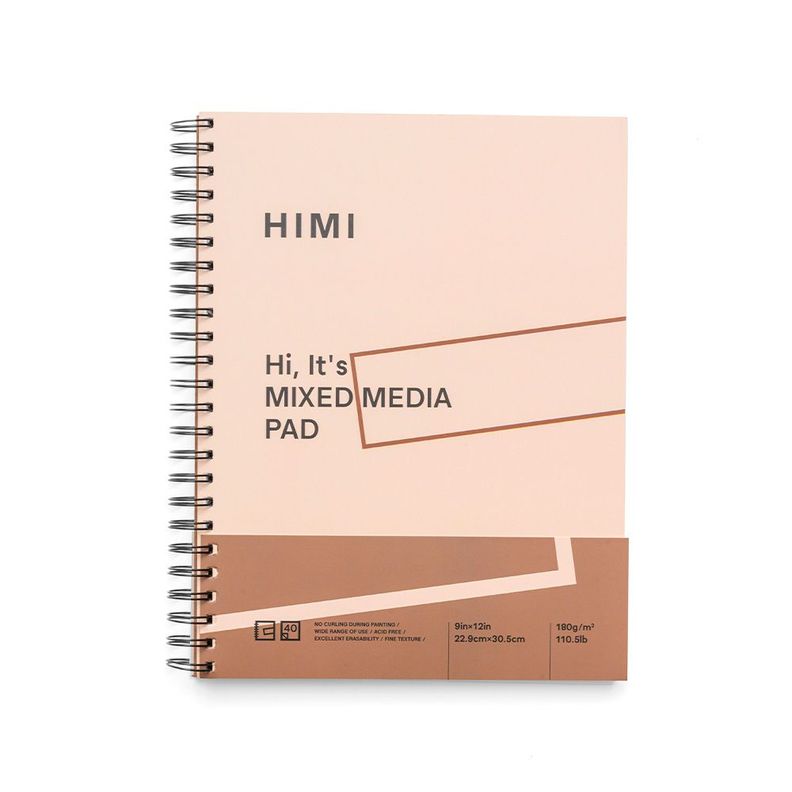 HIMI Block Tecnicas Mixtas 22.9 x 30.5cm 180g 40 hojas Beige
