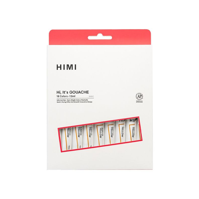 Set himi 18 tubos de pintura gouache 12ml-0
