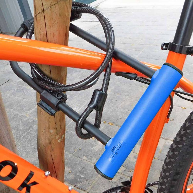Candado U-lock Onwheels Largo Con Piola Y Soporte - Azul-8