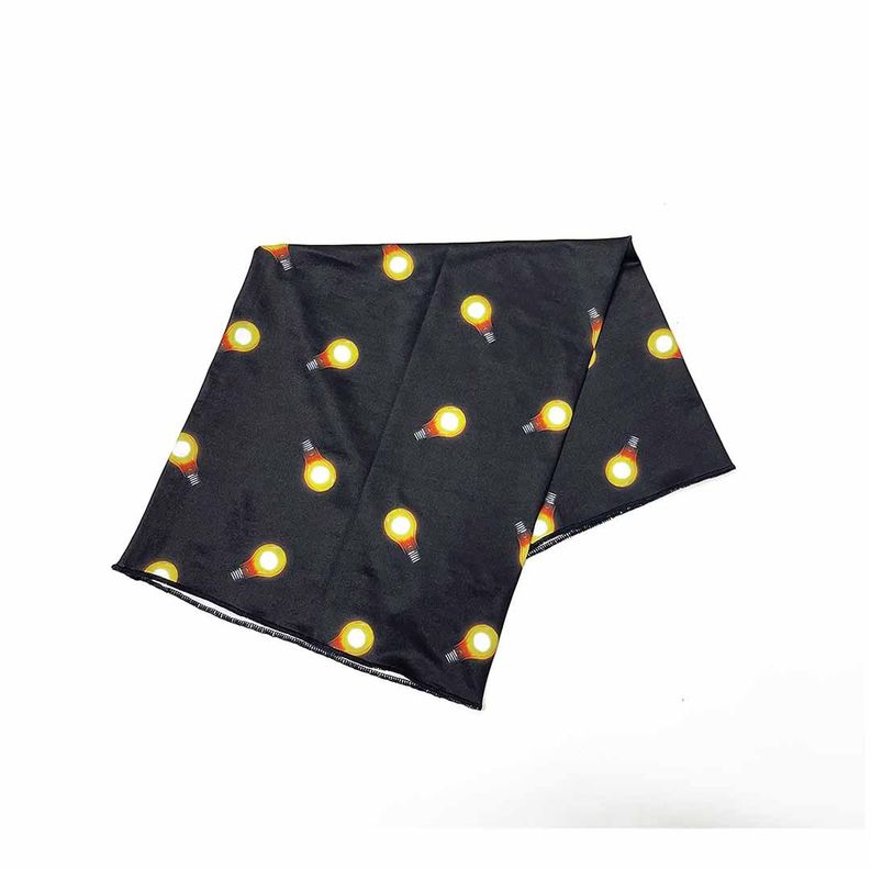 Bandana Multifuncional Tubular Negra Diseño Ampolletas-0