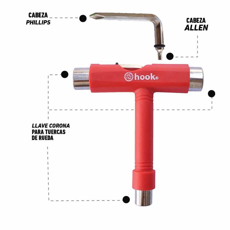 Herramienta Para Patines Hook /penny Red-2