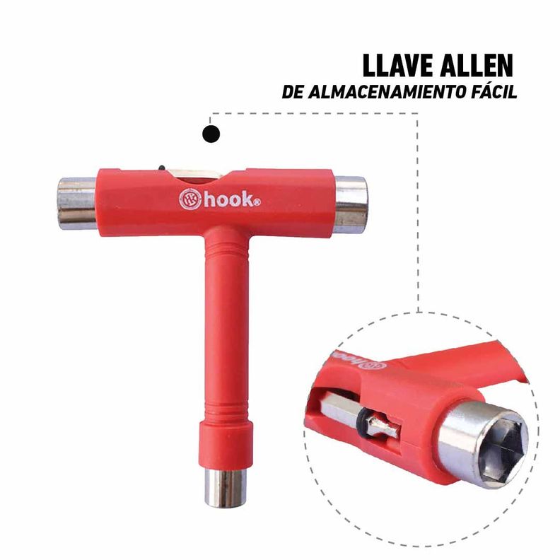 Herramienta Para Patines Hook /penny Red-3