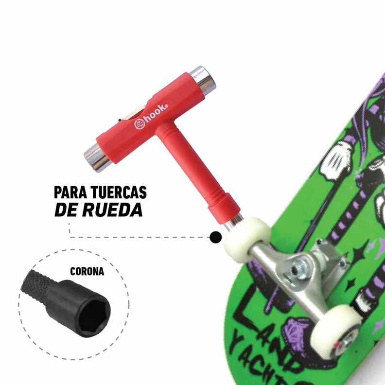 Herramienta Para Patines Hook /penny Red-4