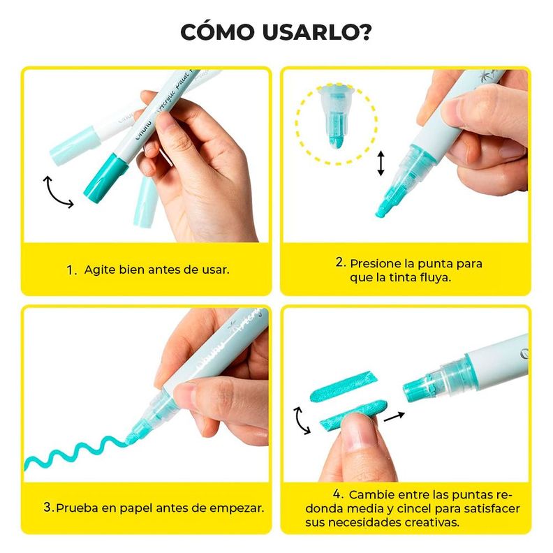 Ohuhu 48 Marcadores Acrílicos 24 Colores Fina y Reversible-2