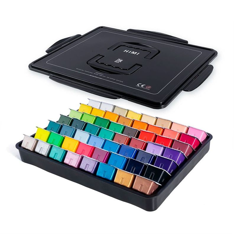 HIMI SET GOUACHE 56 COLORES / 30GR ESTUCHE NEGRO Surtido