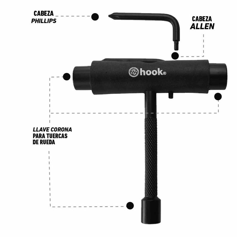 Herramienta Para Patin/penny Black Hook-2