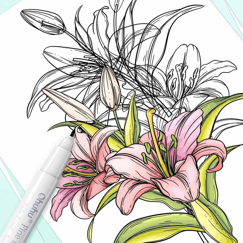 Ohuhu 8 Marcador Tiralíneas Para Dibujo.-6