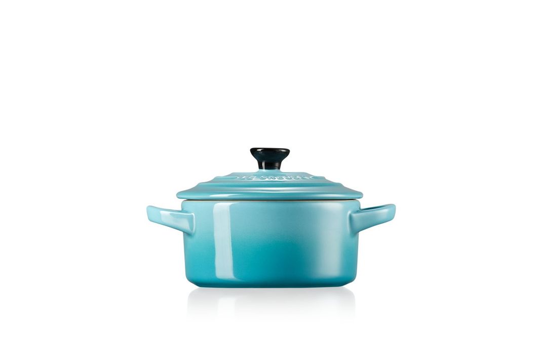 Mini Cocotte Redonda 10cm Azul Caribe-1