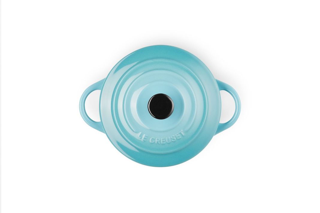 Mini Cocotte Redonda 10cm Azul Caribe-2