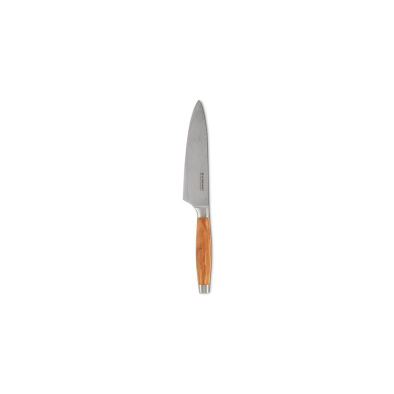 Le Creuset Cuchillo Chef 15Cm Madera De Olivo Plateado Metalico