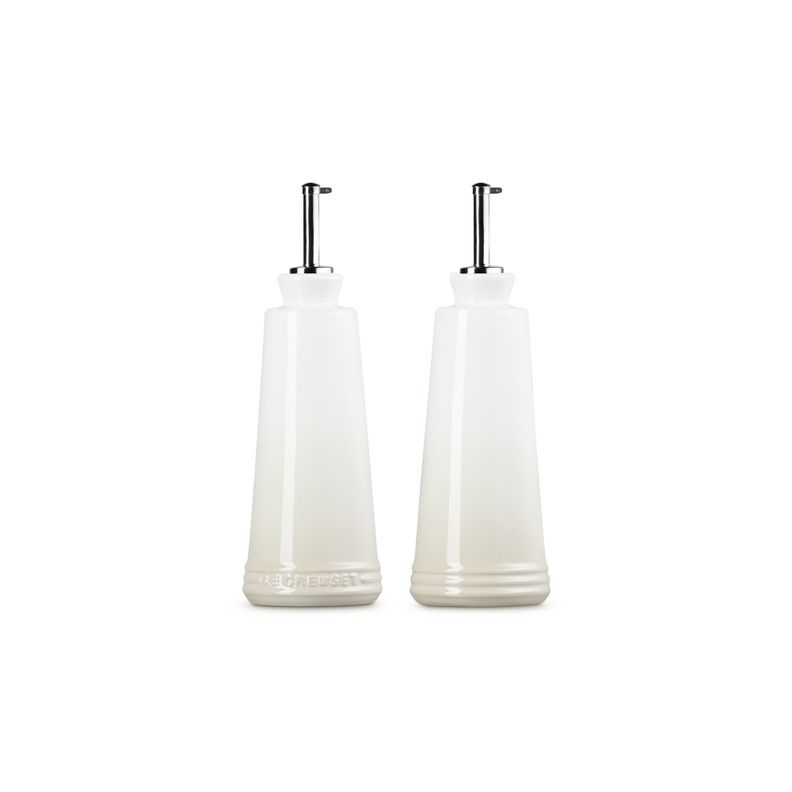 Le Creuset Set Aceite-Vinagre Signature Meringue Ceramica Crema