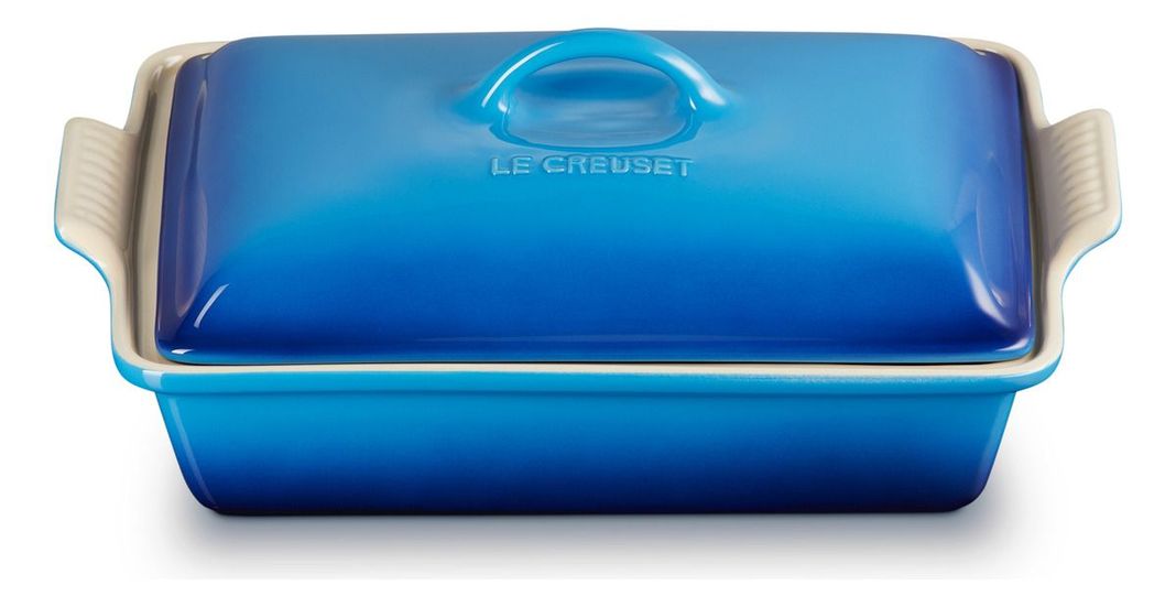 Le Creuset Bandeja Rectangular 33 Cm Con Tapa Azul Azure