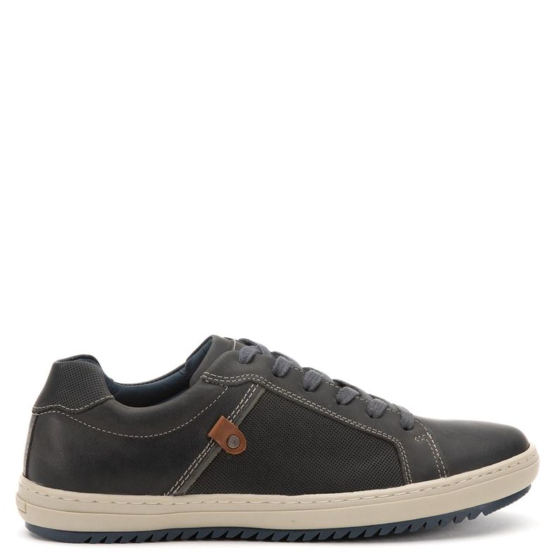 Zapatilla de cuero hombre Guante grafito Kansas