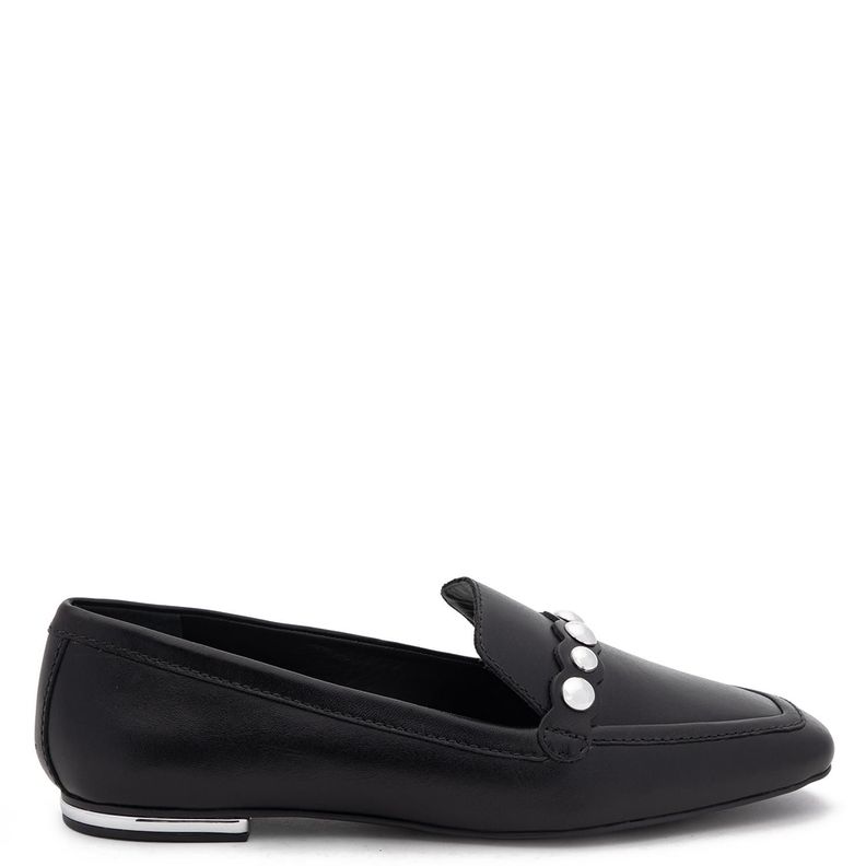 Mocasin de cuero mujer Gacel negro Fiore
