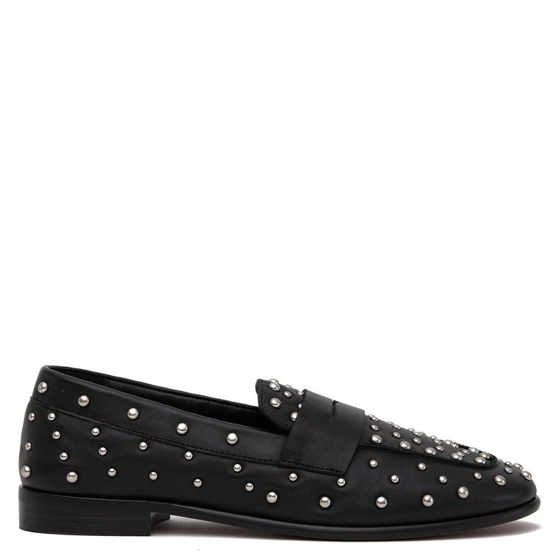 Mocasin de cuero mujer Gacel negro Polka