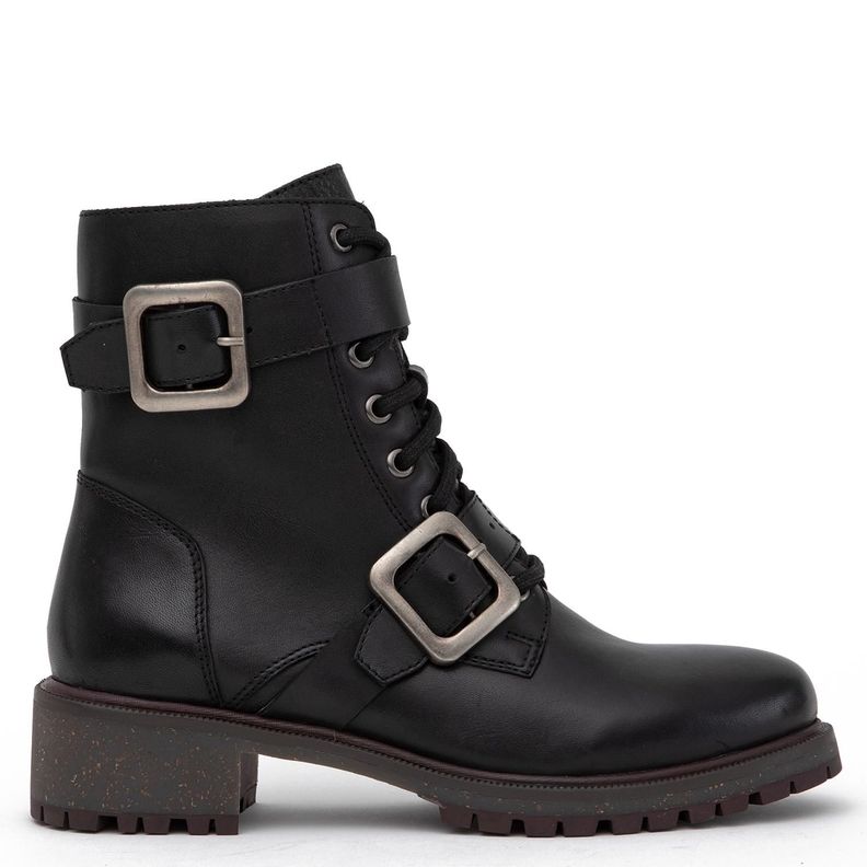 Botin de cuero mujer Gacel negro Lara