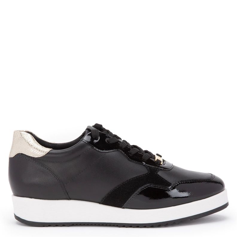 Zapatilla de cuero mujer Gacel negro Aria CL 34 | UK 2.5 | 21.8 CM