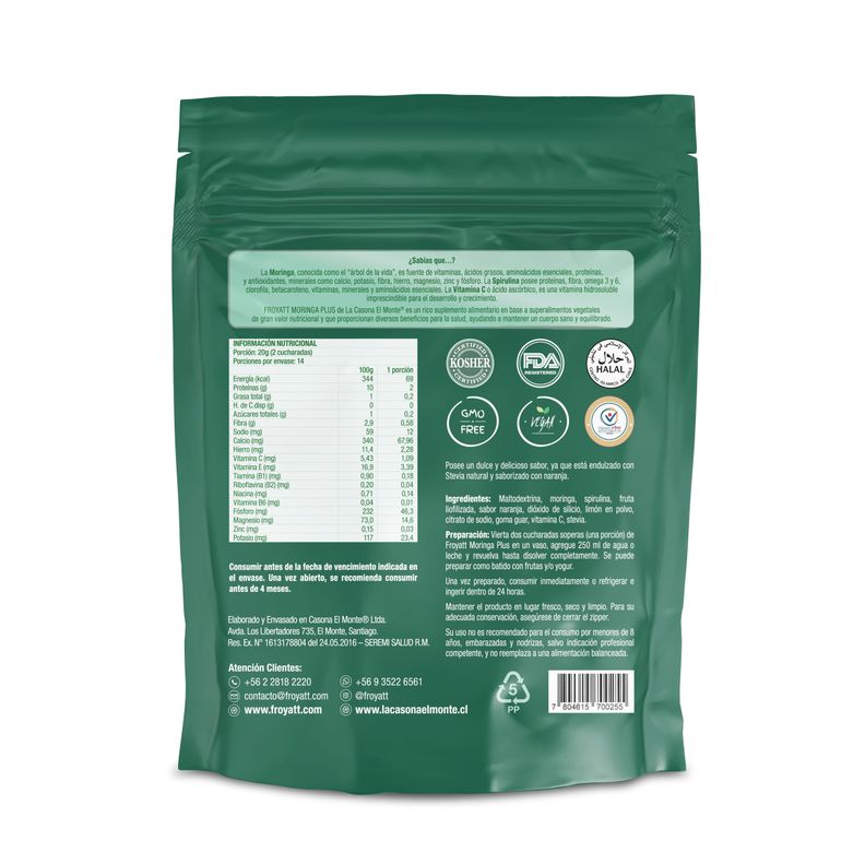 Froyatt Moringa Plus Alimento Funcional - 280 g-1