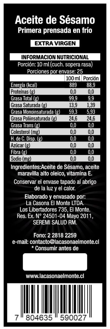 Aceite Gourmet De Sésamo - 250 cc-2